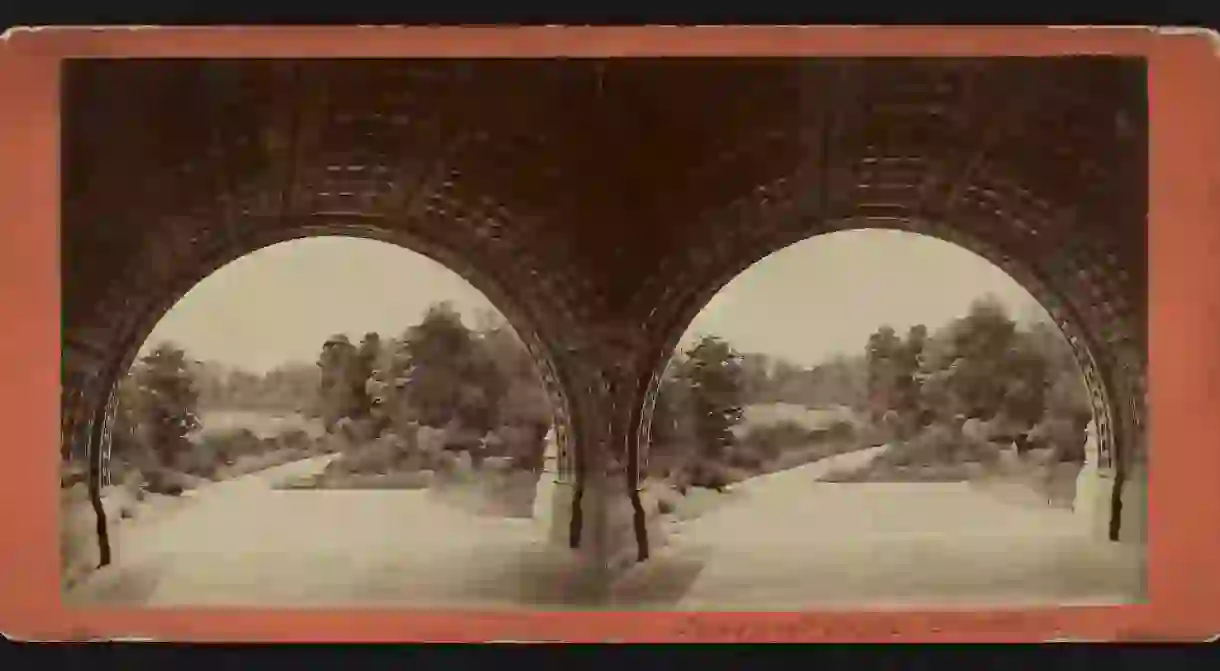 Looking west from under Cleft Ridge Span