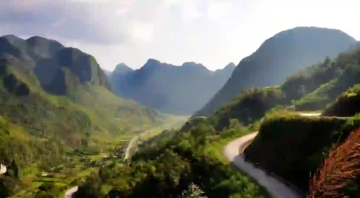 A mountain pass in Ha Giang