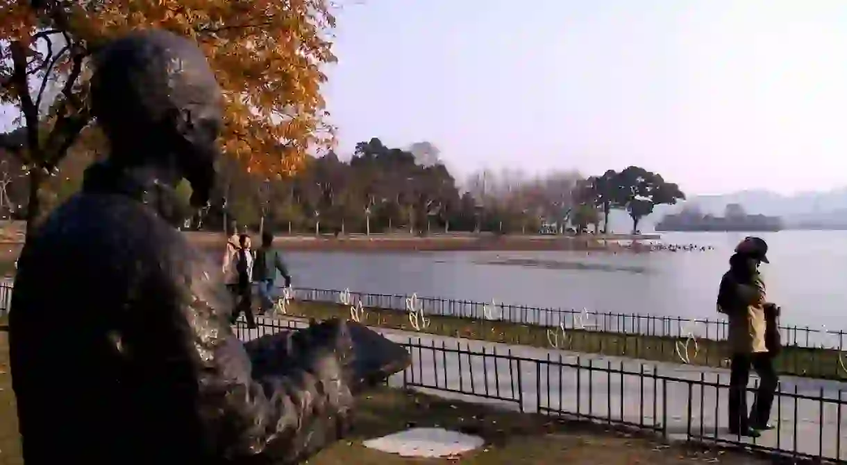 Poet by the lake