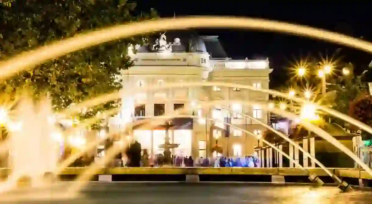 The Old Building of the Slovak National Theatre sparkles in the evenings