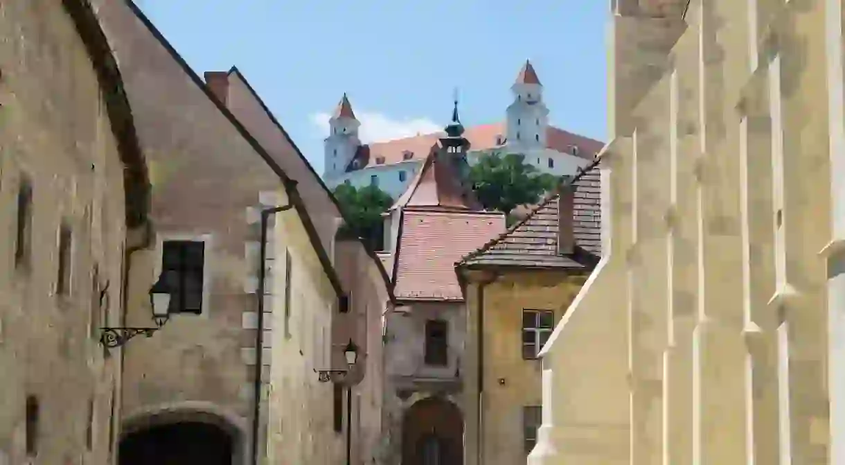 View of the Bratislava Castle above Old Town