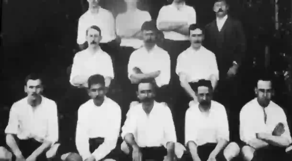 São Paulo Athletic Club, Charles Miller pictured in the center of the front row