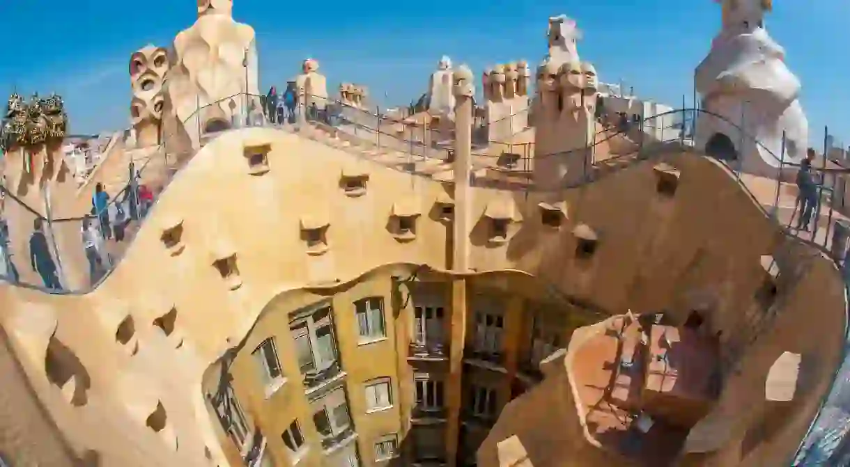 The rooftop of Gaudís La Pedrera