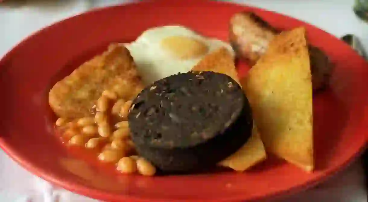 Fry-up with Black Pudding