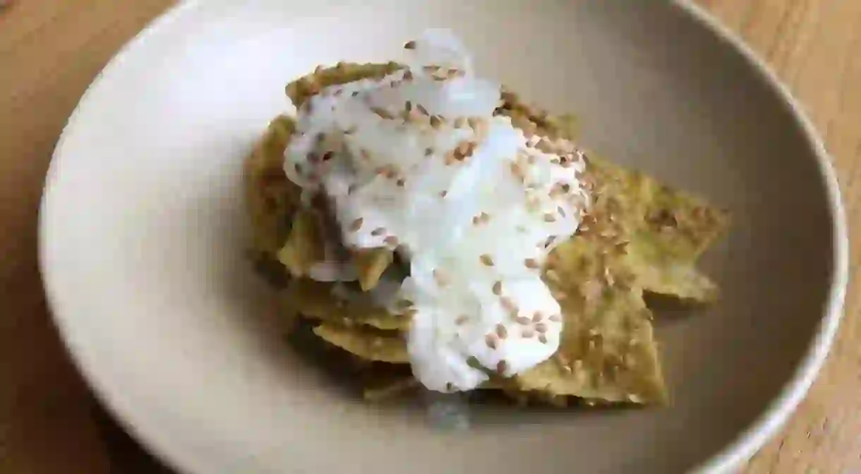 Chilaquiles verdes at Atla