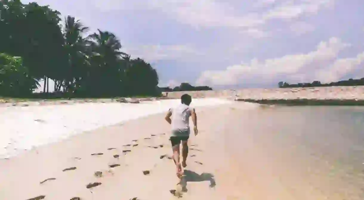 Jogging on Beach