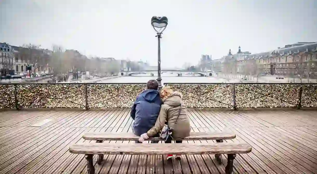 Lovers on the Pont des Arts