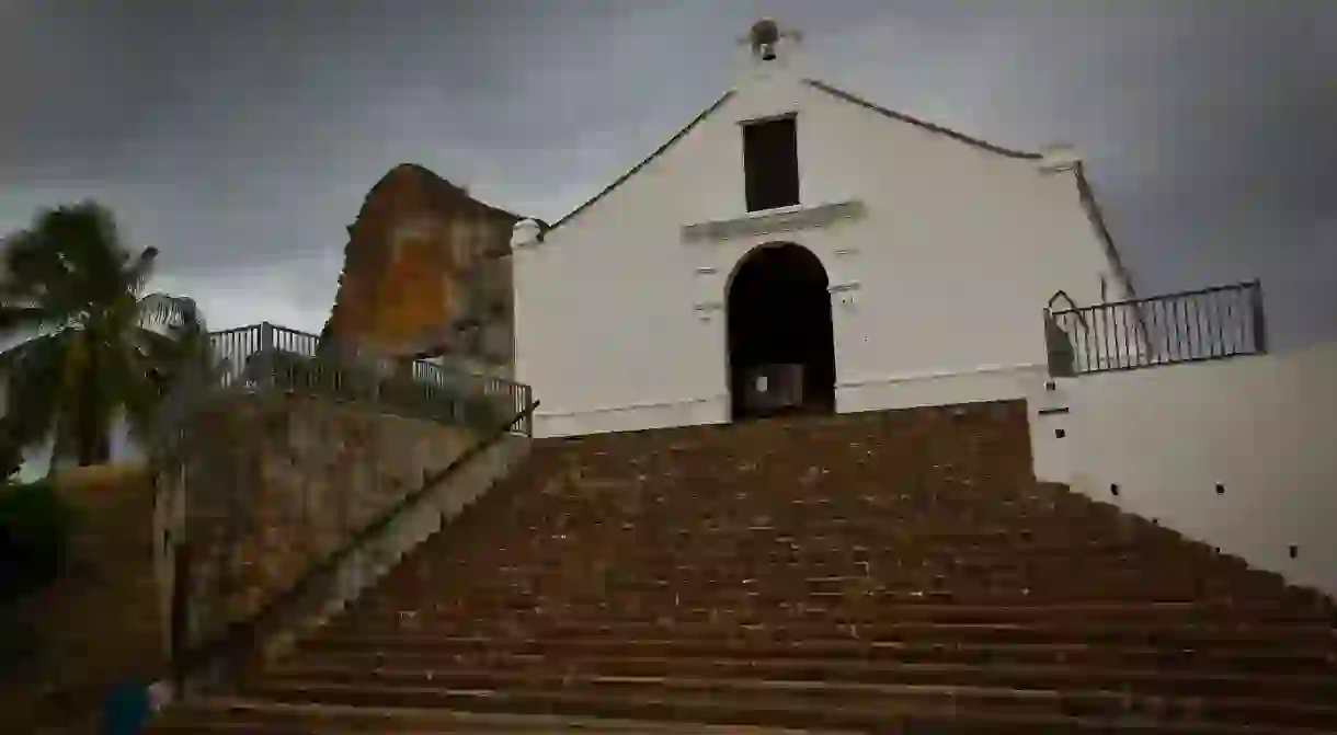 The white exterior of Porta Coeli Church