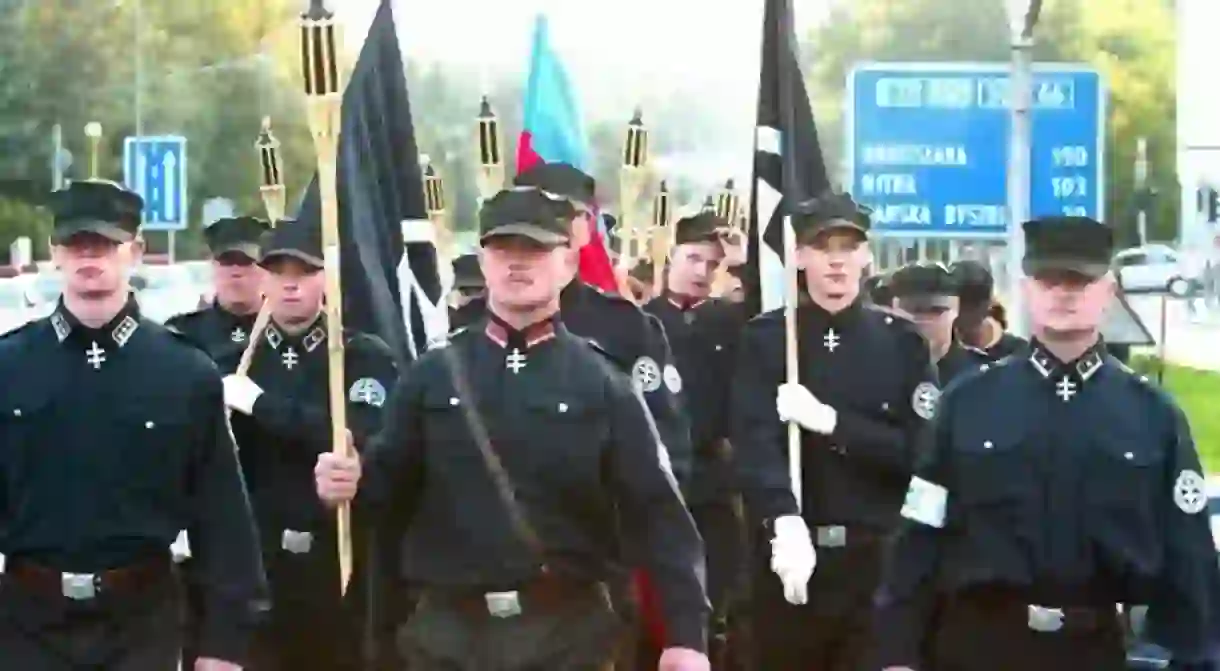 Marian Kotleba marches