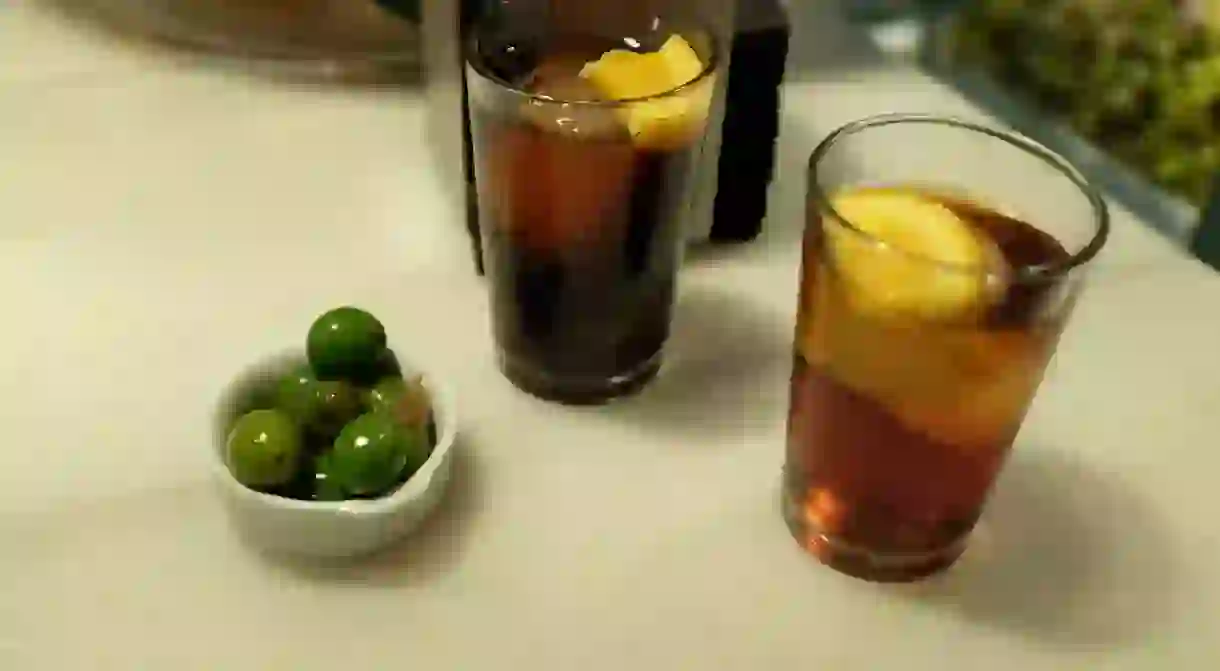 Vermouth and some olives