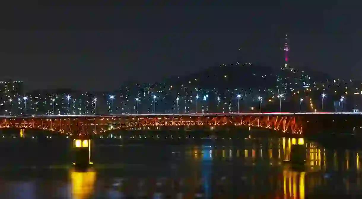 Seongsu Bridge and N Seoul Tower