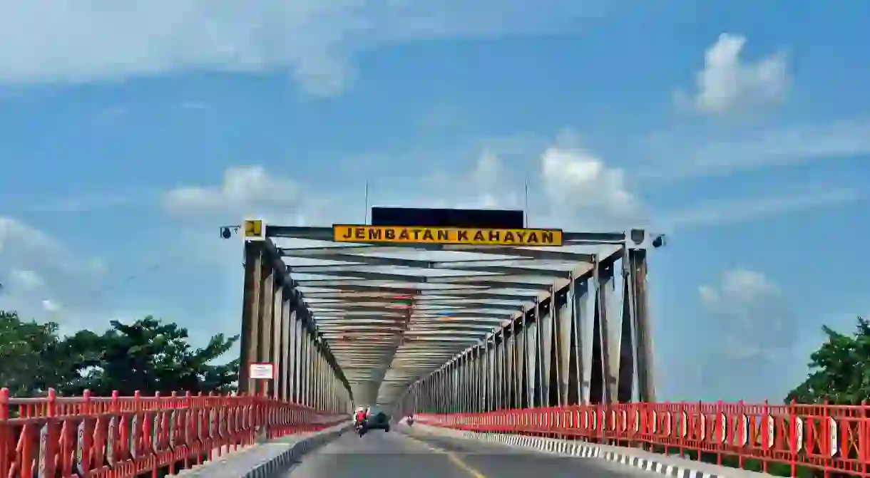 The Kahayan Bridge in Palangkaraya, Indonesia