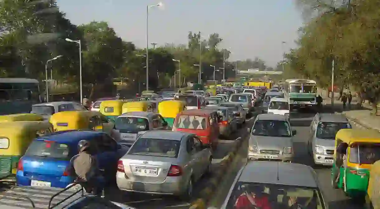 Traffic in New Delhi