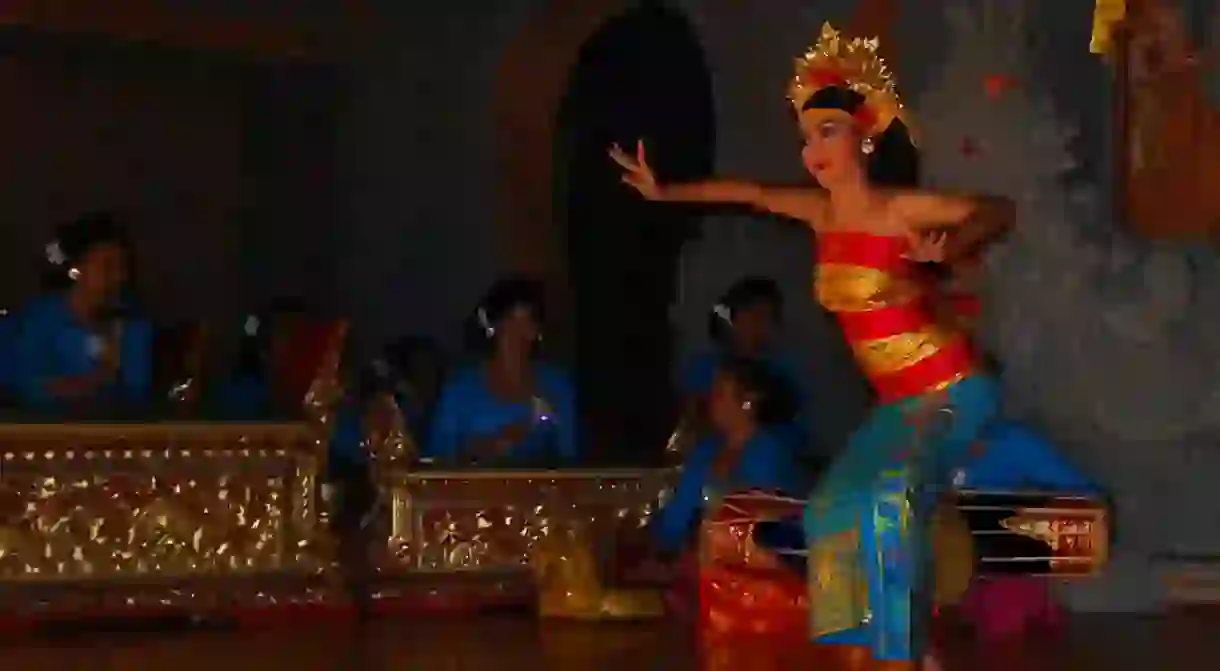 Traditional dancing performance at night