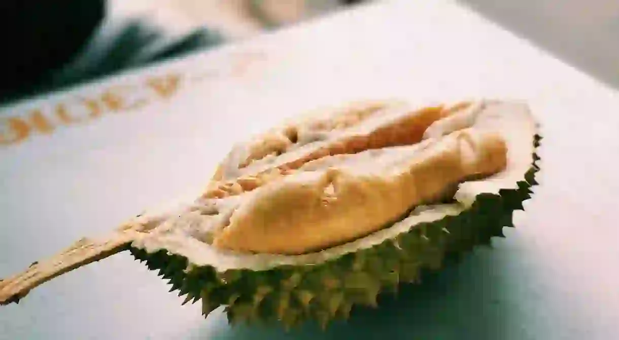 Durian Fruit Cut Open