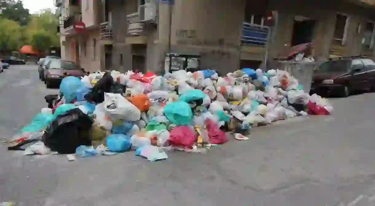 Municipality workers on strike, Athens