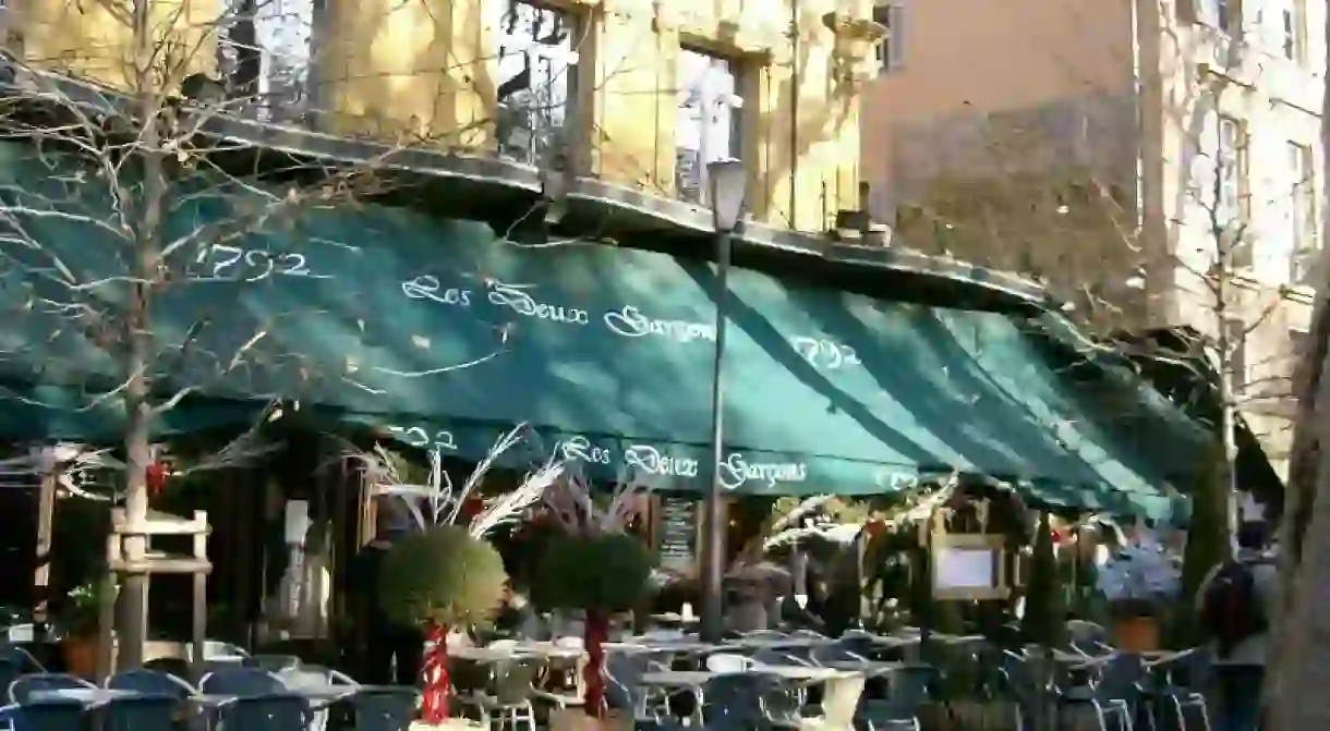 The famous Les Deux Garçons café in Aix en Provence