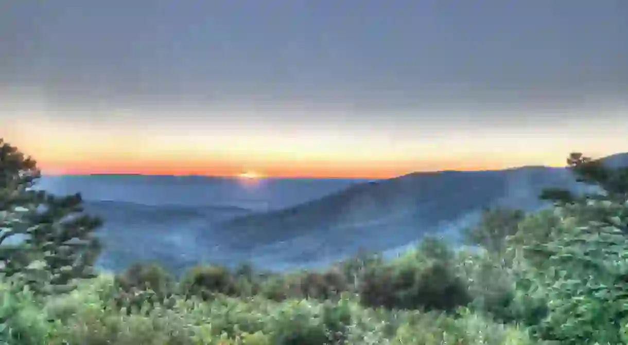 Sunset over the Blue Ridge Mountains, Virginia