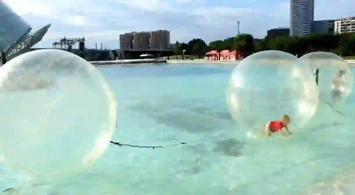 Water balls at the City of Arts and Sciences, Valencia I