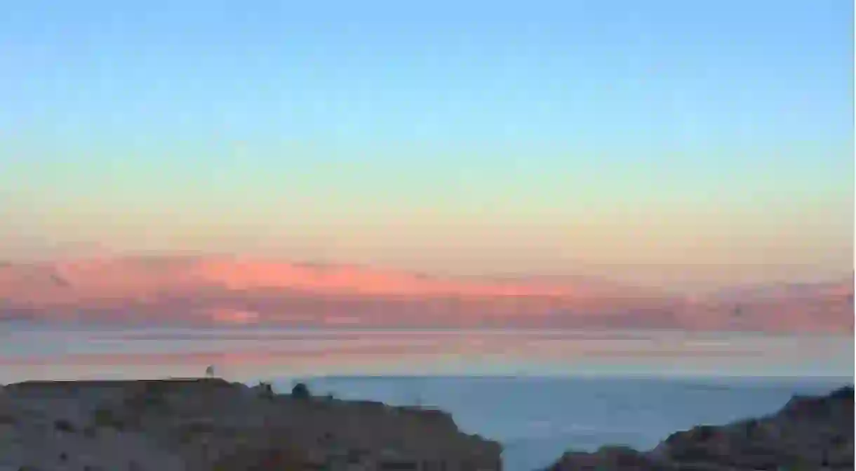 The Dead Sea and the mountains of Jordan. Photo: Becca Gomby