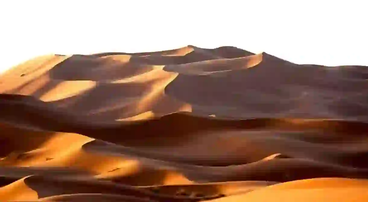 Sand dunes in Moroccos desert