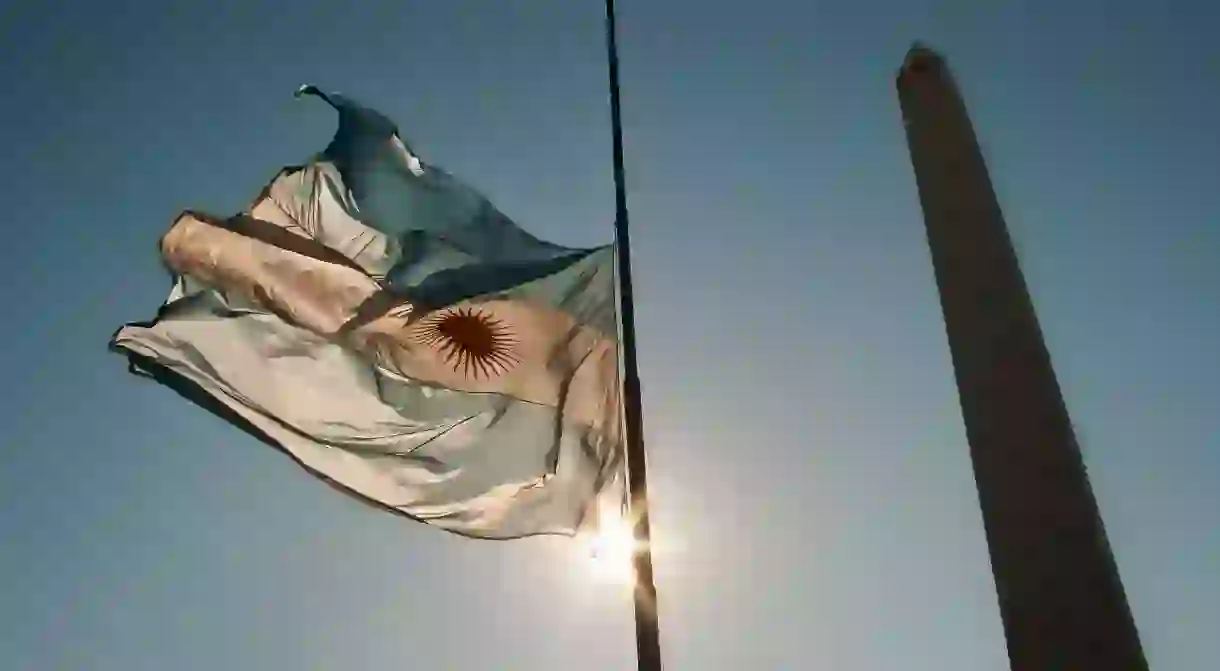 The Argentine flag