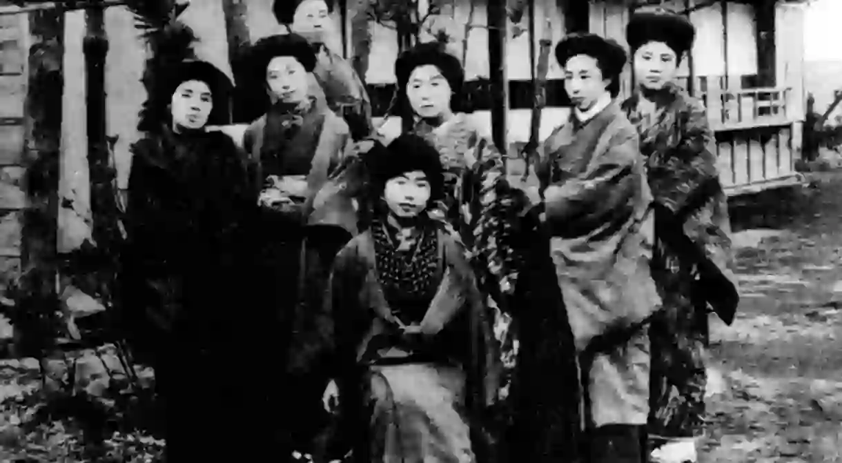 Members of Japan’s first feminist magazine Seitō (‘Bluestocking’), in Seitō Feb 1912 issue