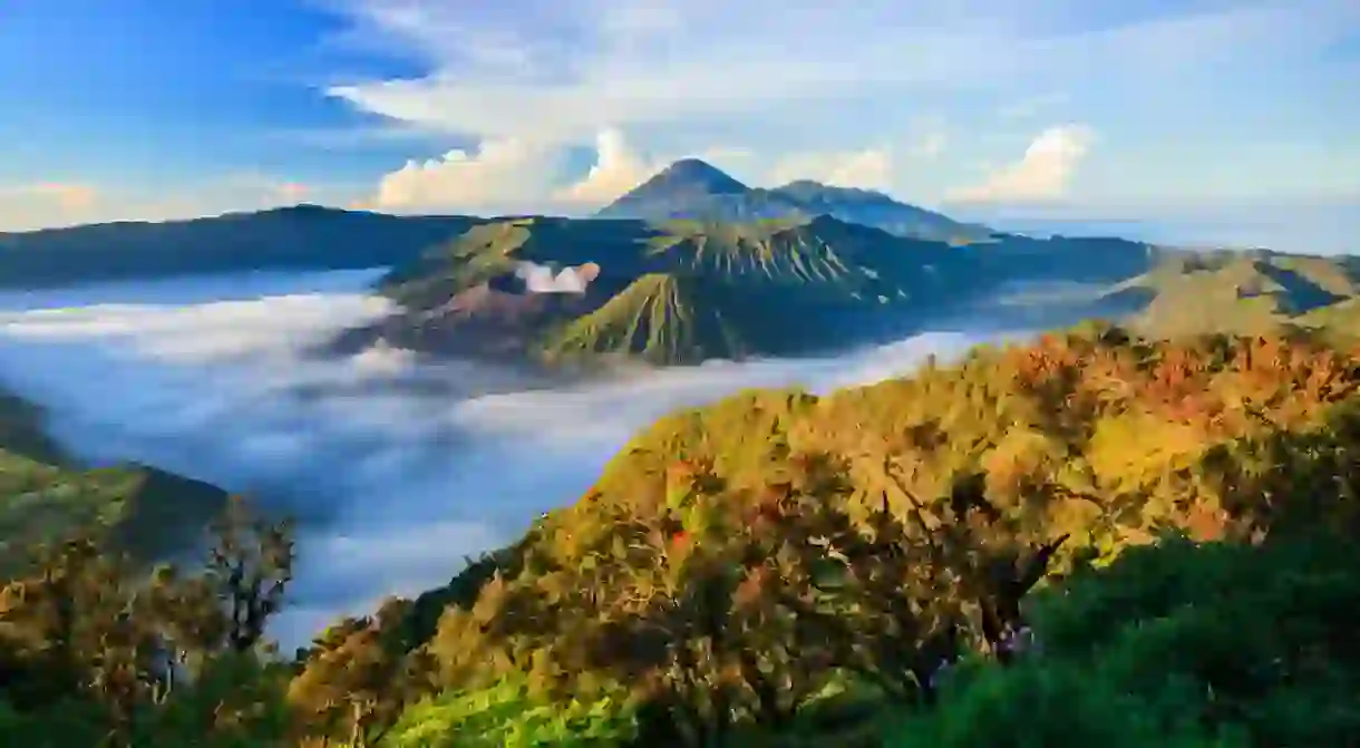 Bromo volcano at sunrise,Tengger Semeru National Park, East Java, Indonesia