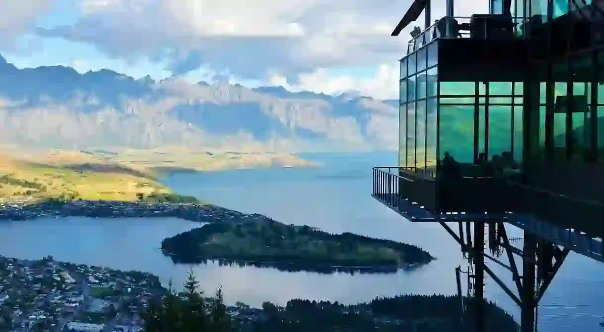 View of Queenstown and Lake Wakatipu from Skyline Gondola