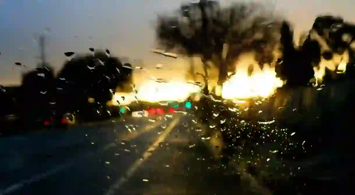 A rainy day on Eagle Rock Boulevard