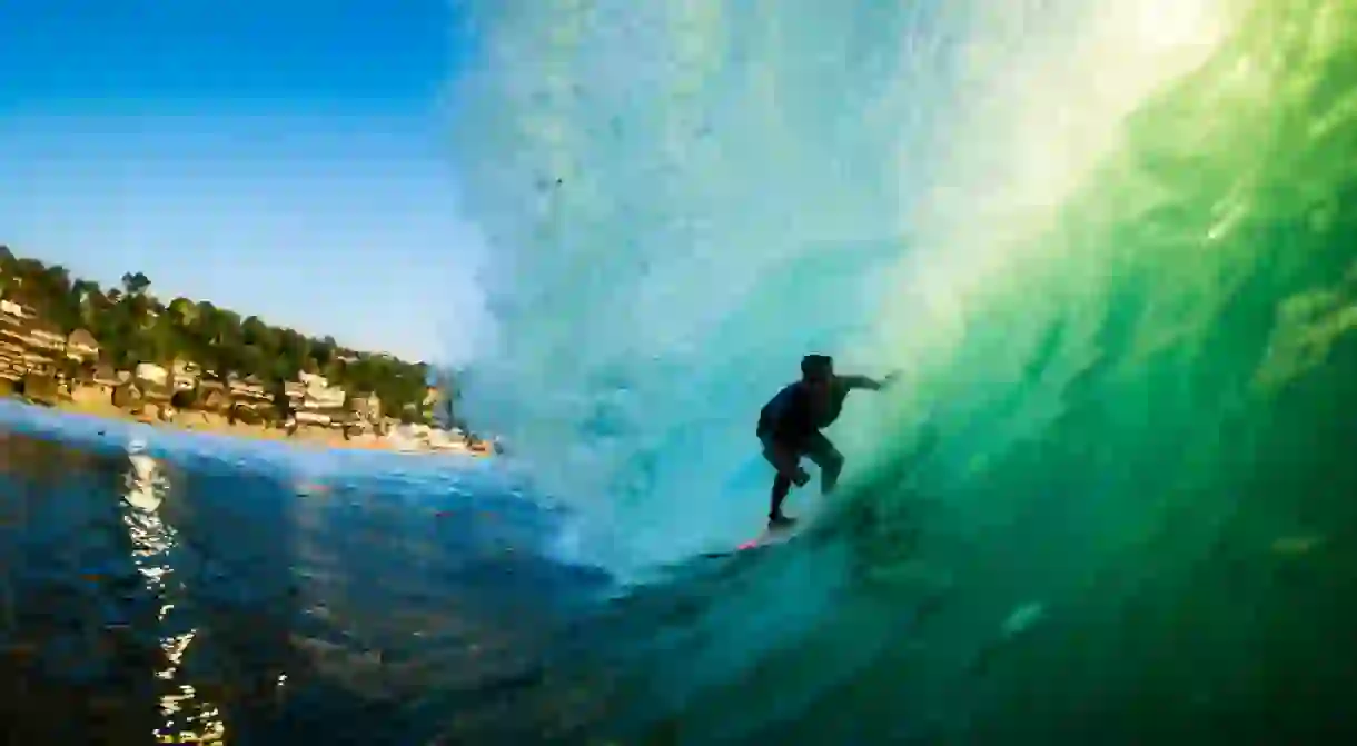 Muklis Anwar getting barreled in Bali