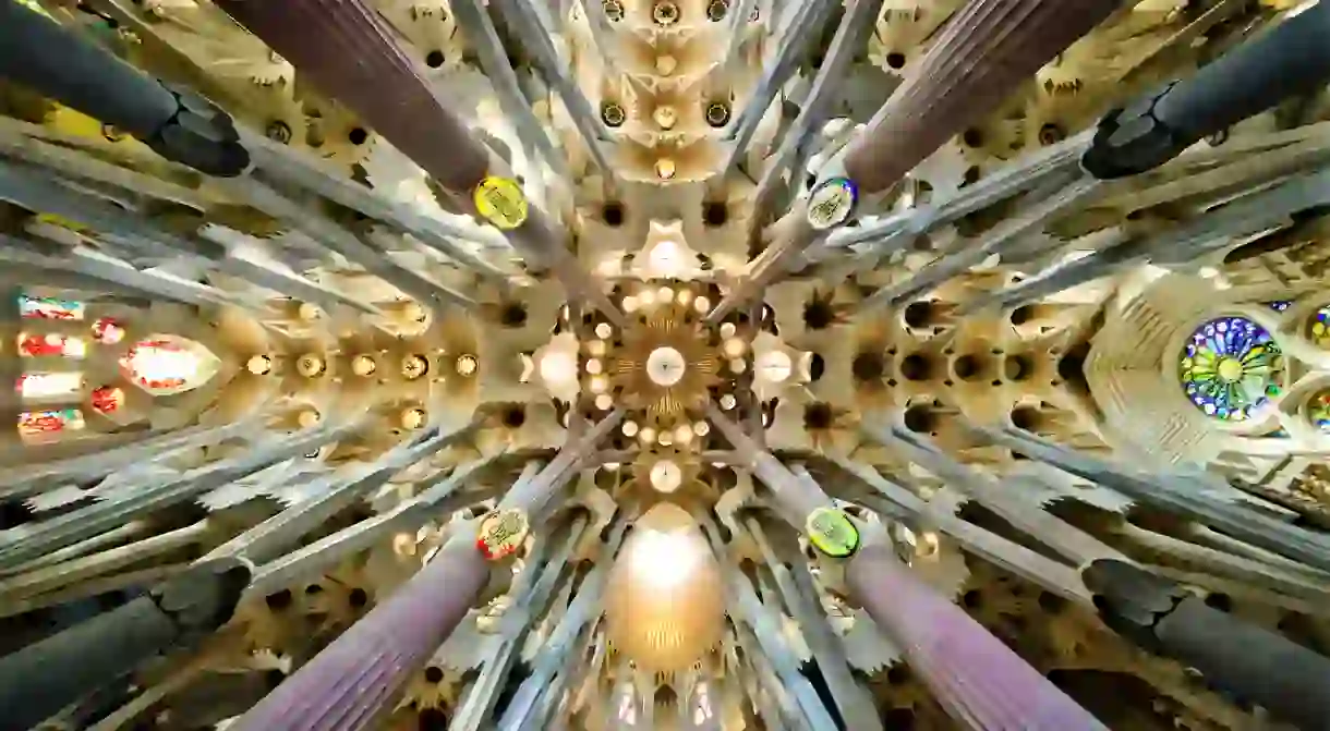 Sagrada Familia nave roof detail