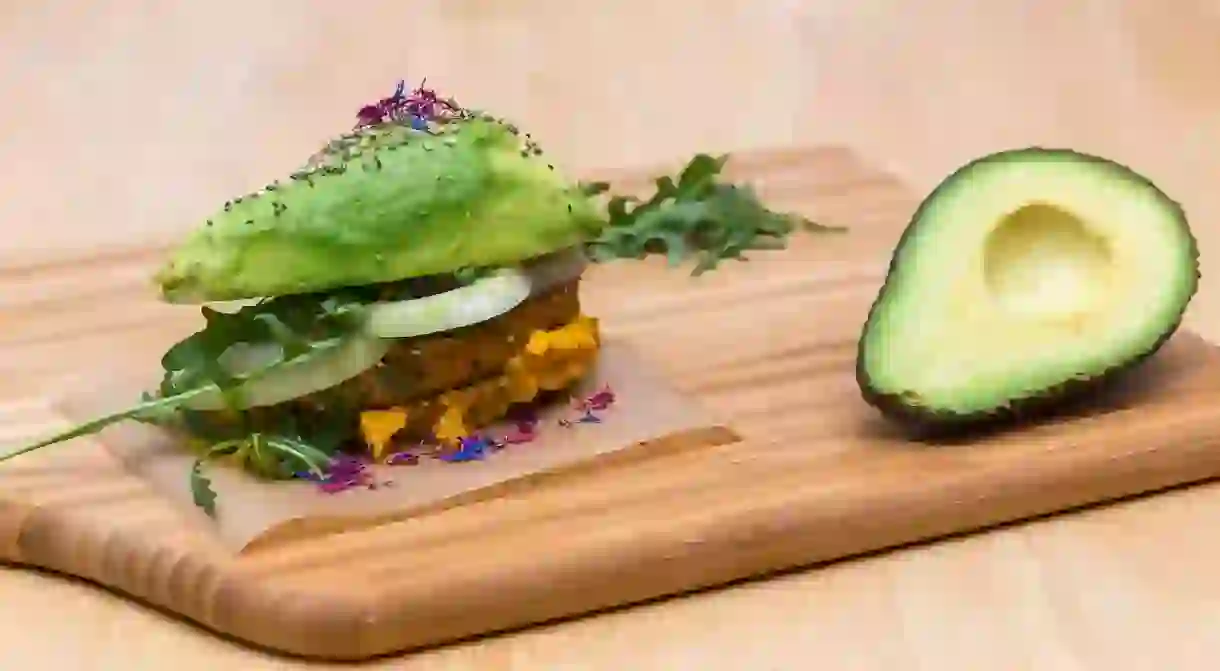 Self-made Avocado burger