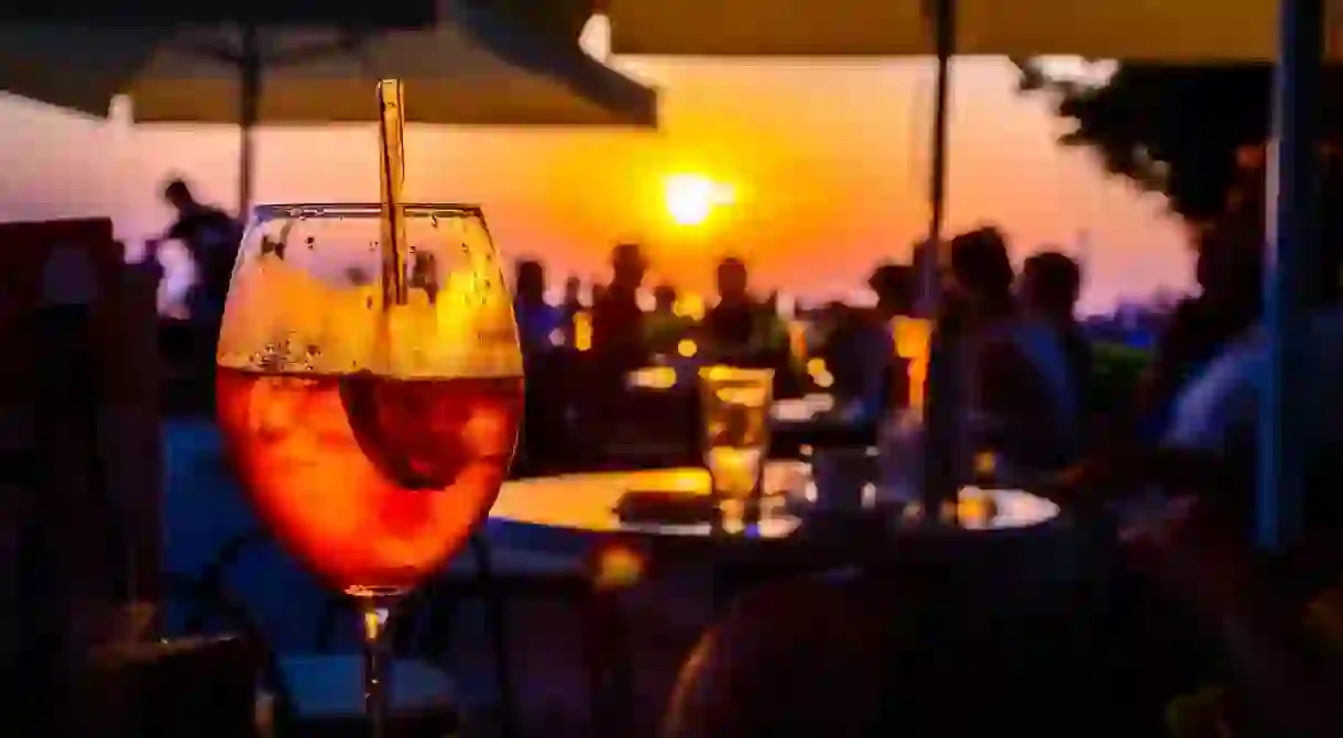 In Algarve, the beach bars are popular spots.