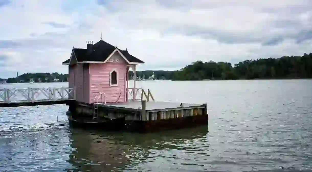 Lakeside sauna