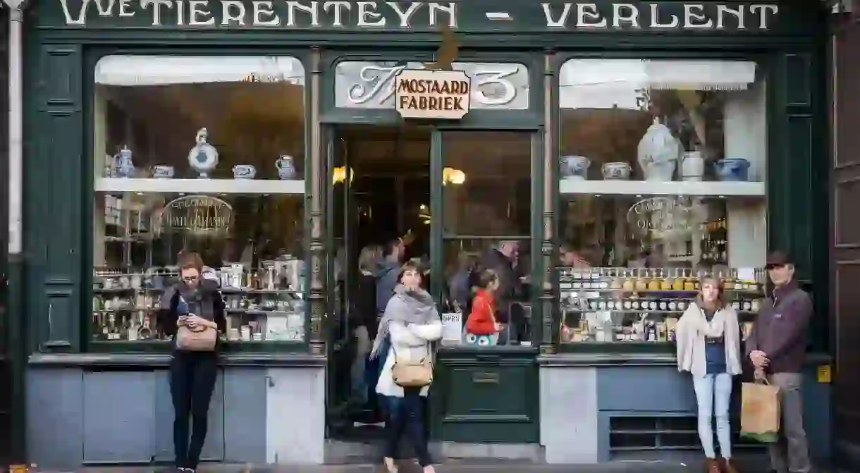 Tierenteyn-Verlent mustard and spice shop in the heart of Ghent