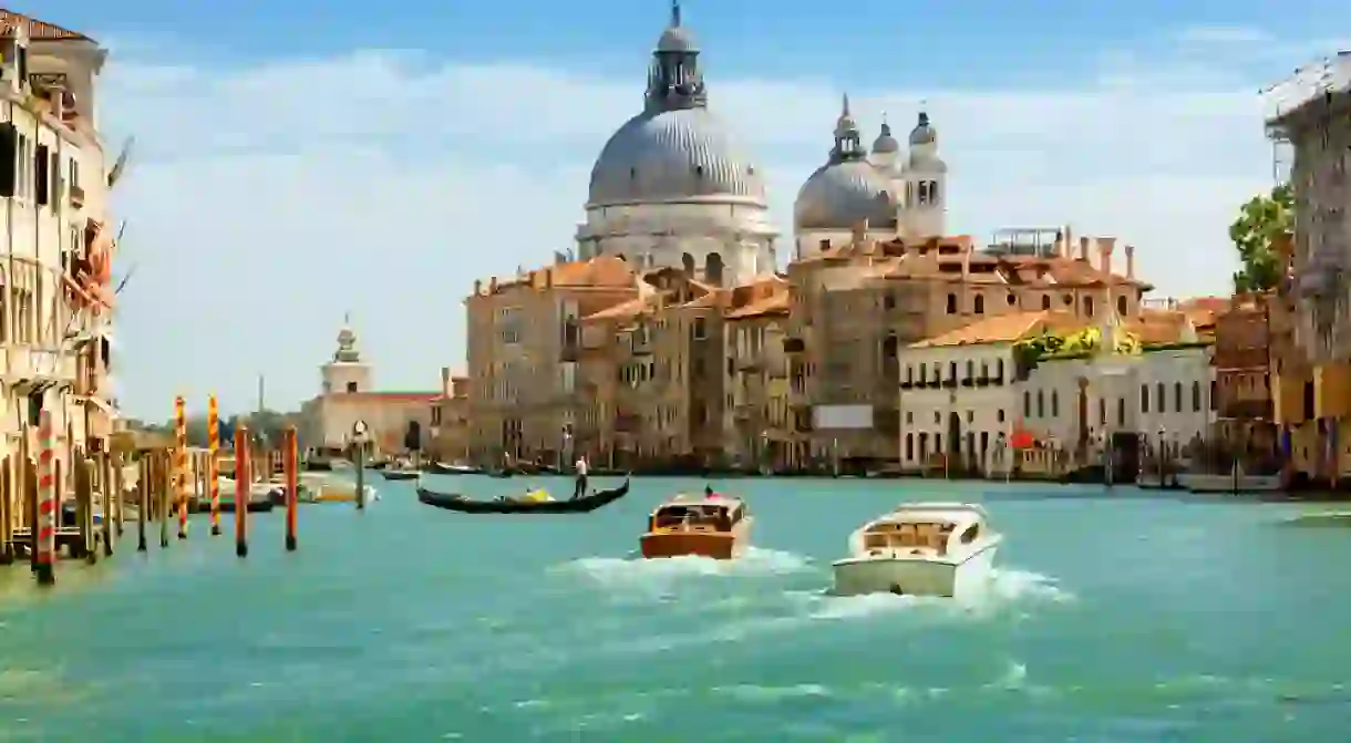 Grand canal and Basilica Santa Maria della Salute, Venice, Italy