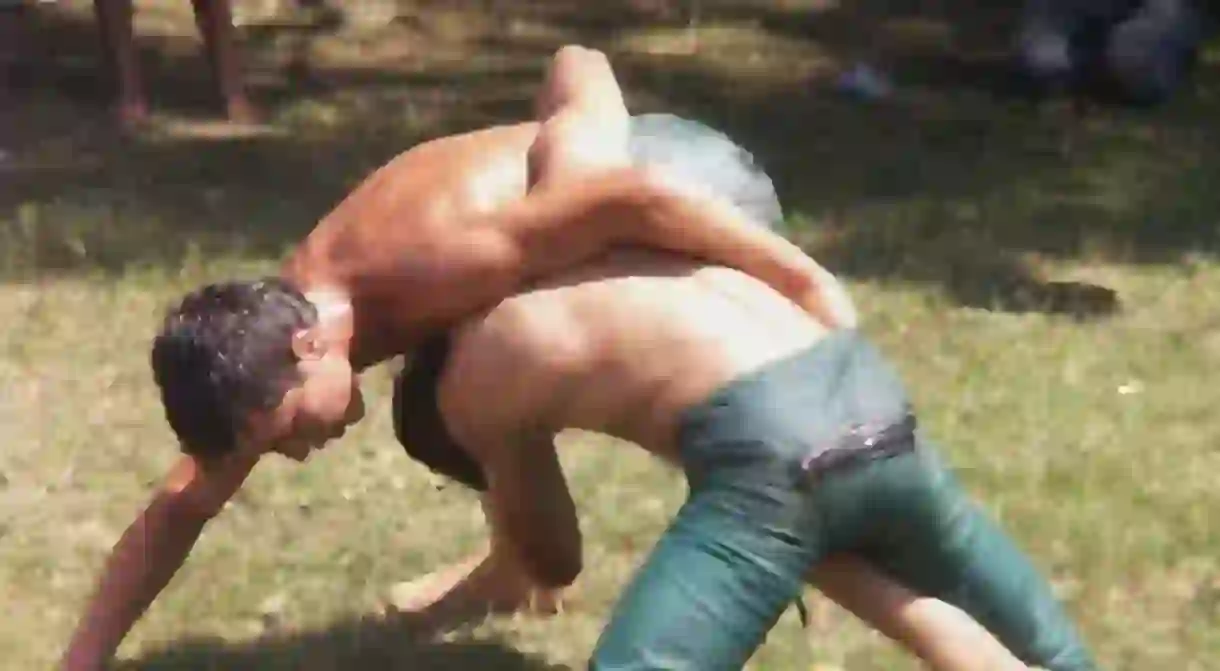 Oil Wrestling