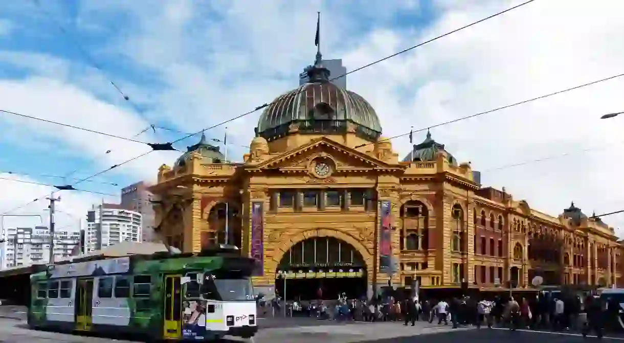 Flinders Street Station Melbourne.Aust