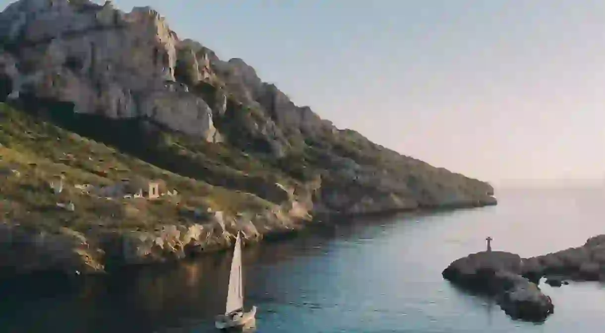 The sleepy fishing village of Les Goudes in Marseille