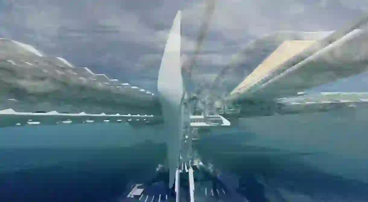 Revolving Solar Sail bridge