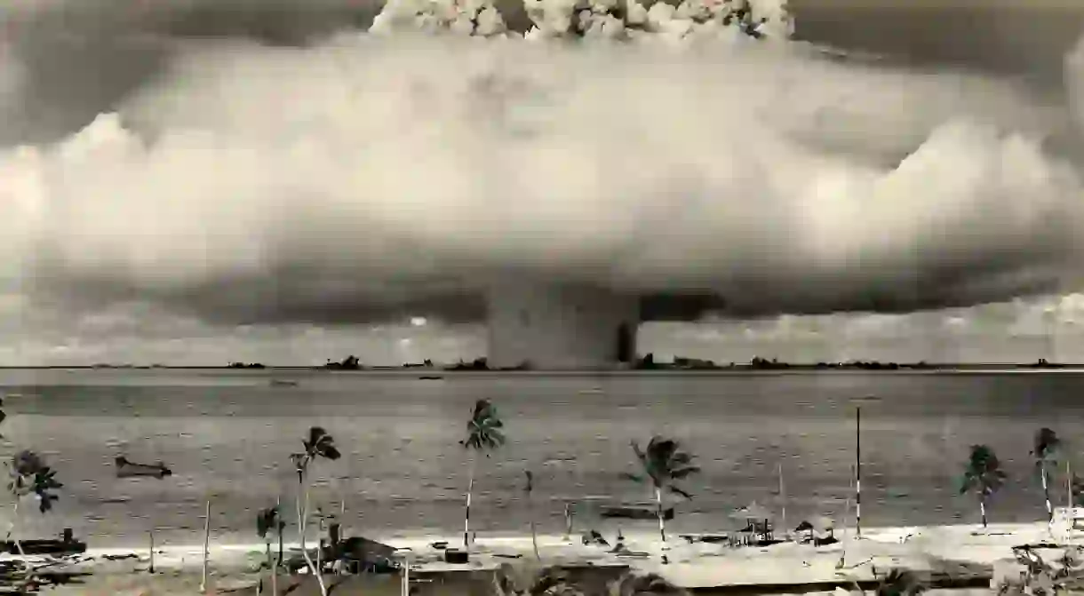 A 1946 atomic bomb test conducted by the U.S. Military in the Marshall Islands