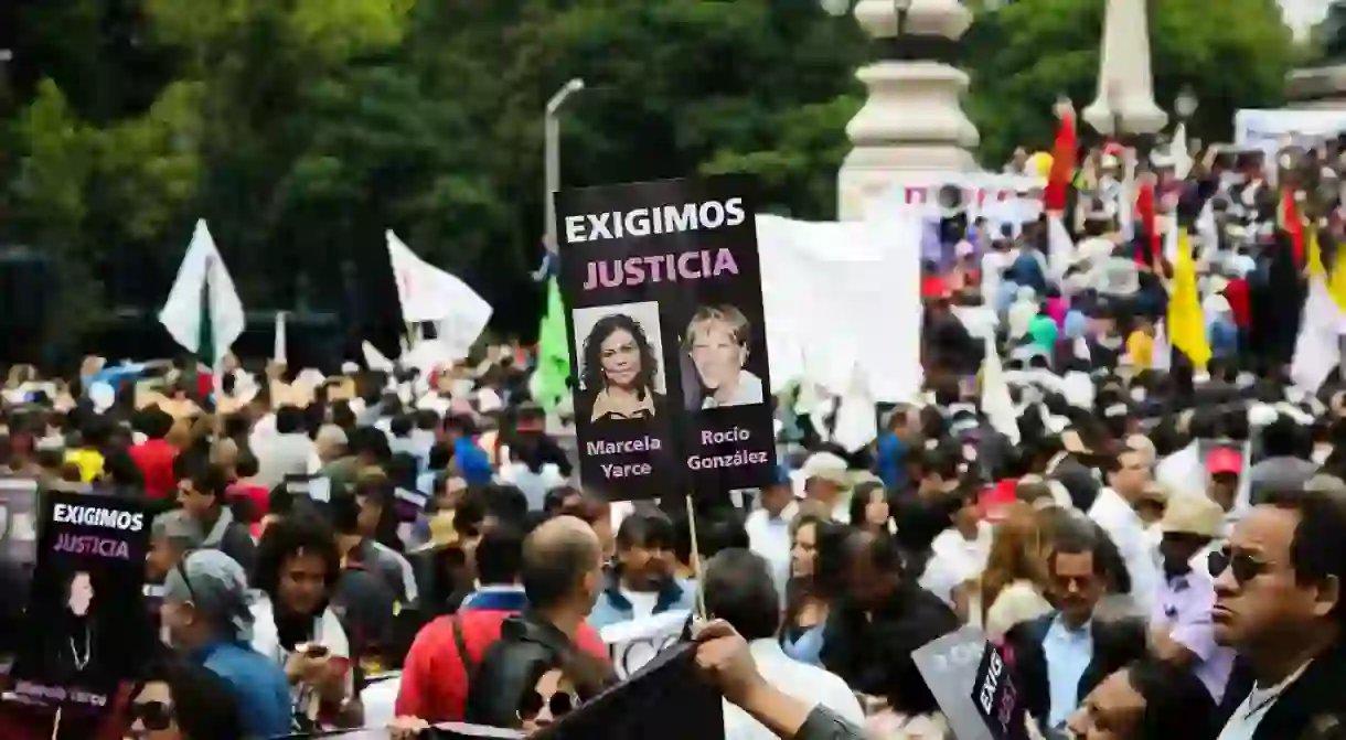 Mexico City protest for murdered journalists