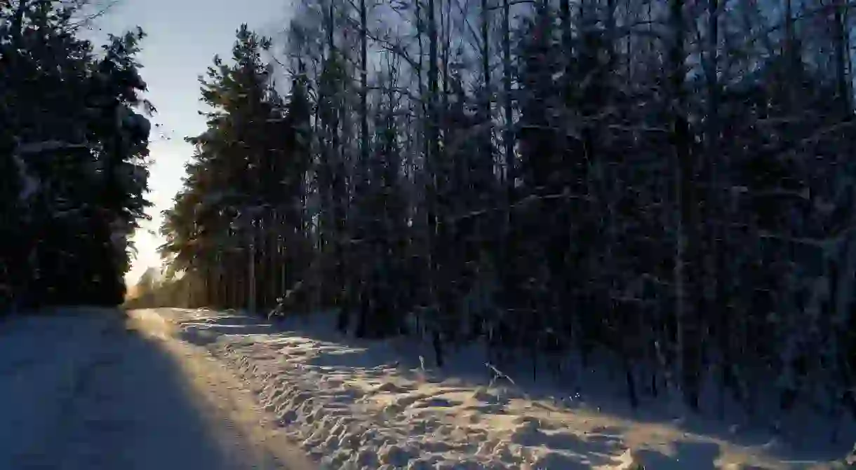 Malminkartano hill in winter.