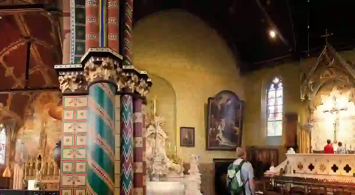 The upper Gothic chapel at Bruges Basilica of the Holy Blood