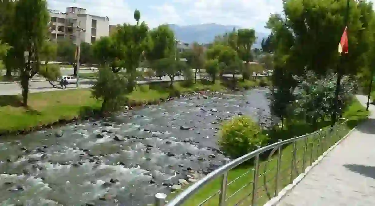 The Rio Tomebamba Runs Through Cuenca, Ecuador