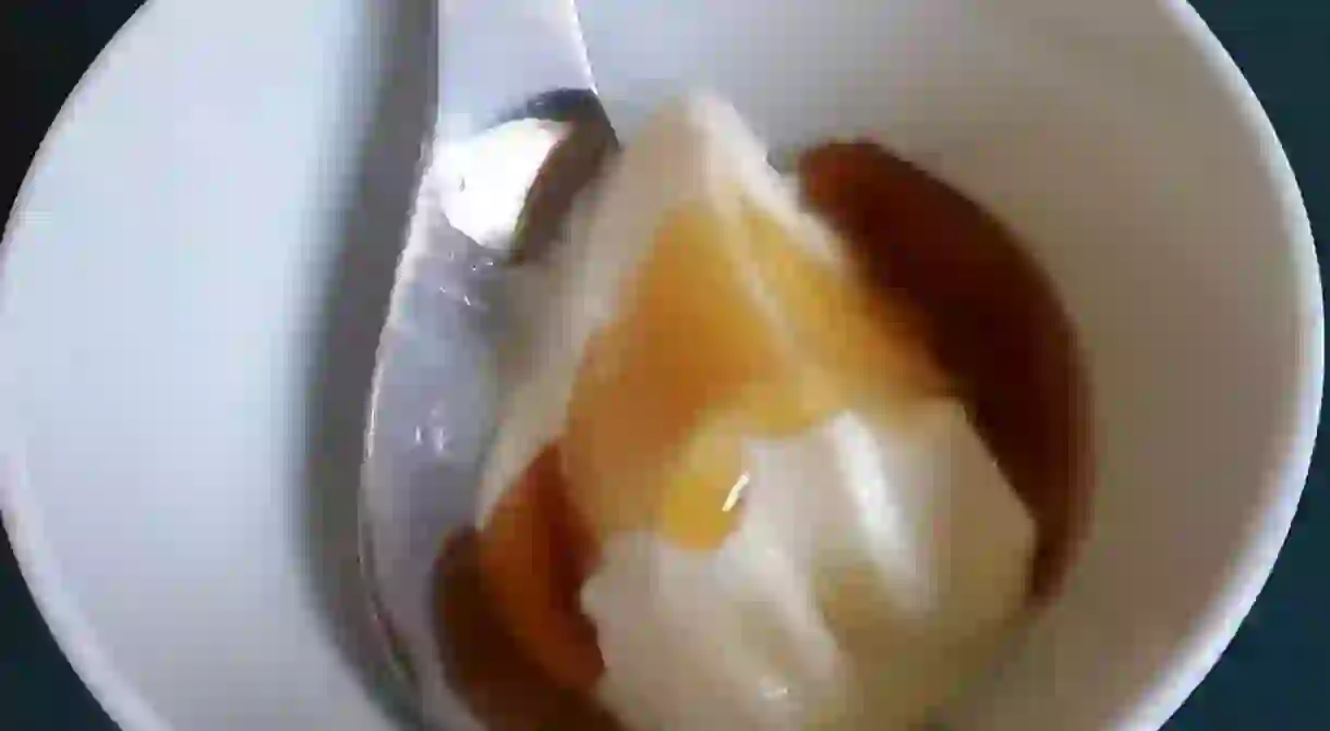 Greek yoghurt topped with honey