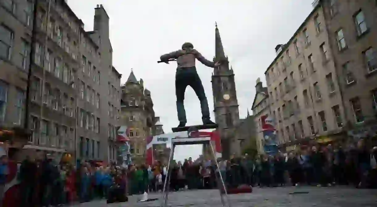 Street Performer At Edinburgh Fringe