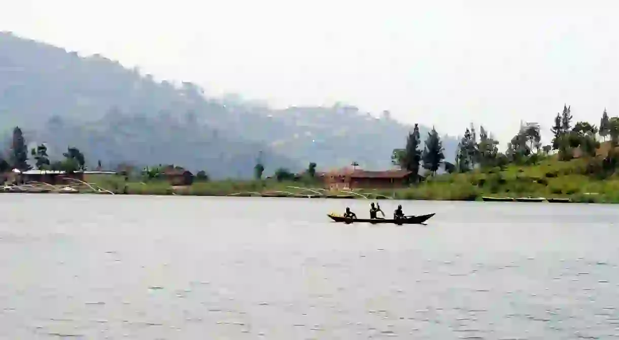 Canoe on Lake Kivu