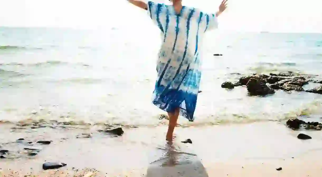 Barefoot by the beach